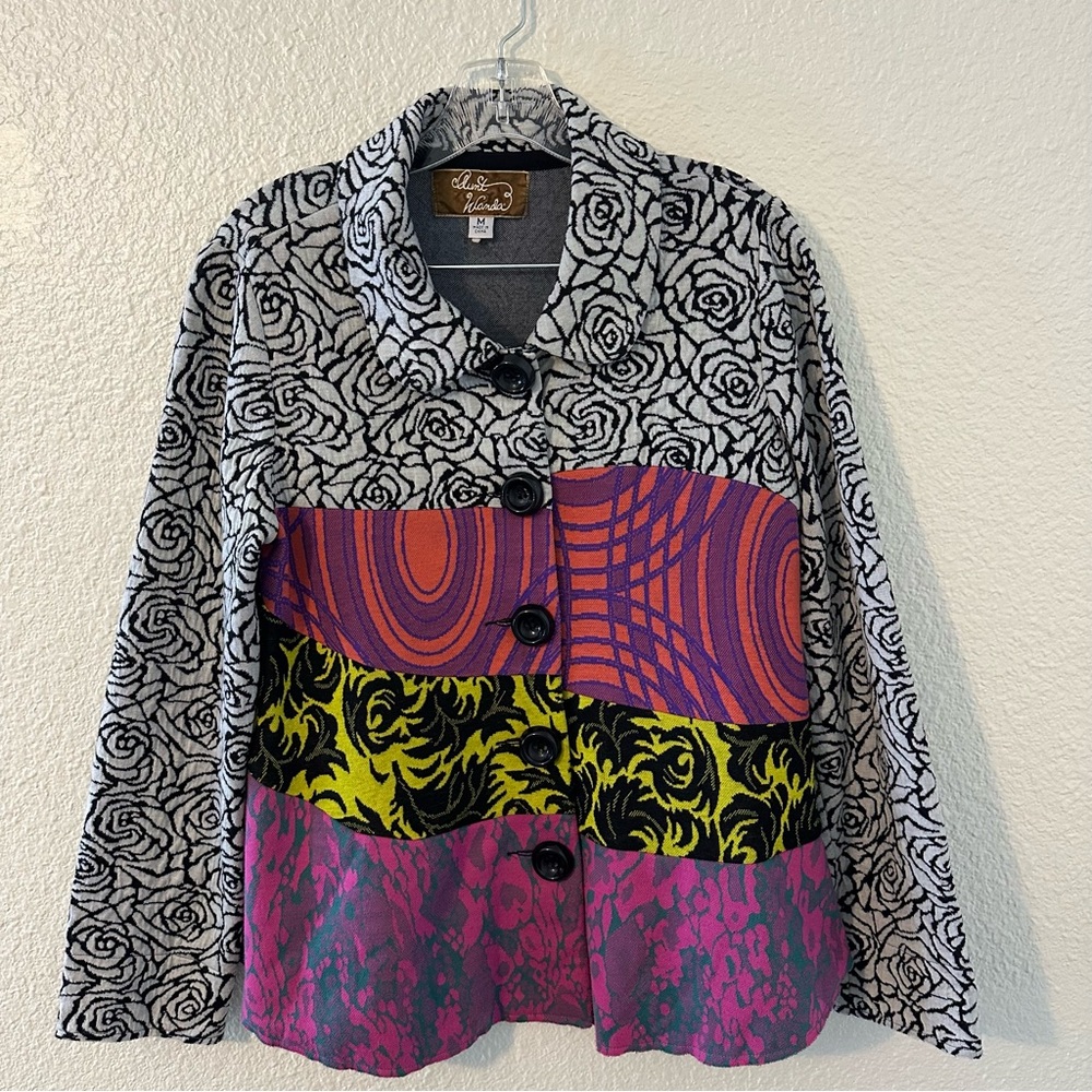 Multicolor Patterned Patchwork Women’s Jacket Shacket